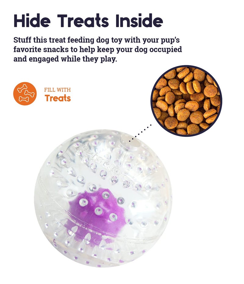 Petstages Nubbiez Treat and Squeak Ball Dog Toy - Image 2